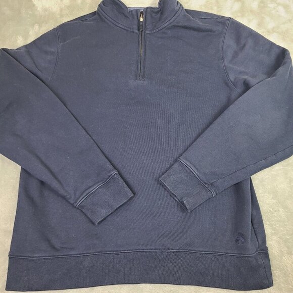 Brooks Brothers Other - Brooks Brother Men's Sweater Navy Blue Size Sz Med Pullover  1/4 Zip Long Sleeve